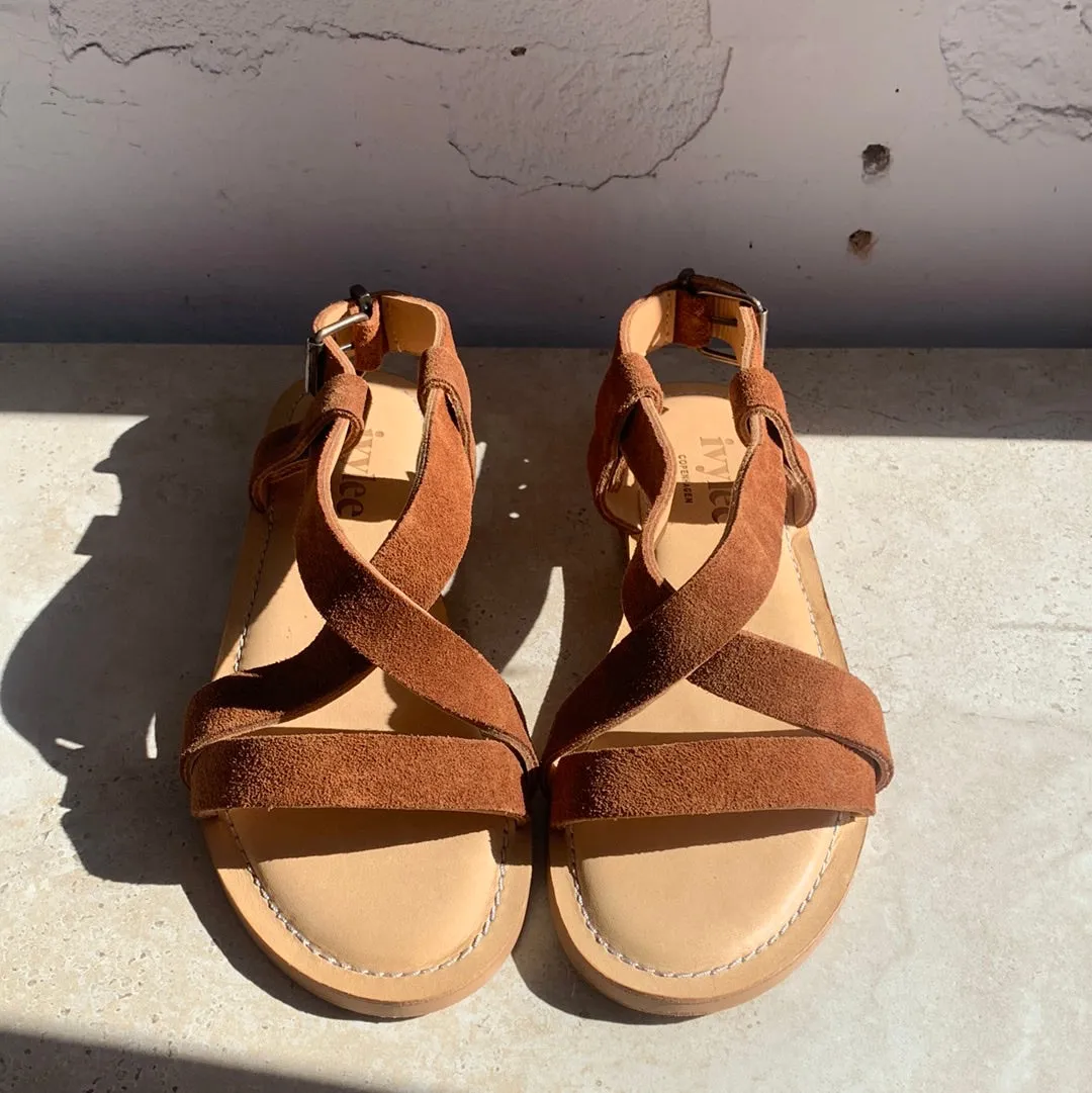 IvyLee Laura Cognac Suede Shoes_Ivy-Lee