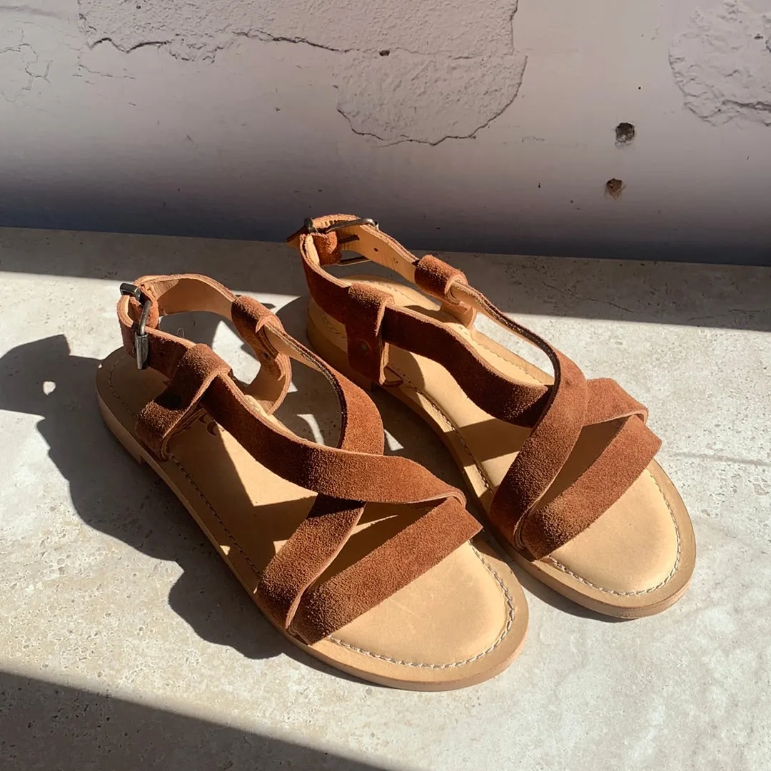 IvyLee Laura Cognac Suede Shoes_Ivy-Lee
