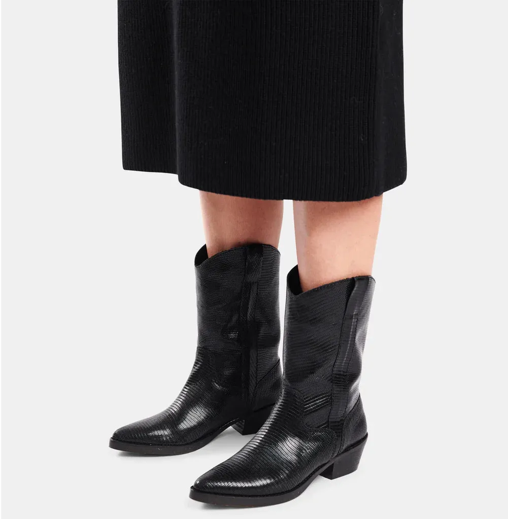 Ivylee Tracy Black Lizard Shoes_Ivy-Lee