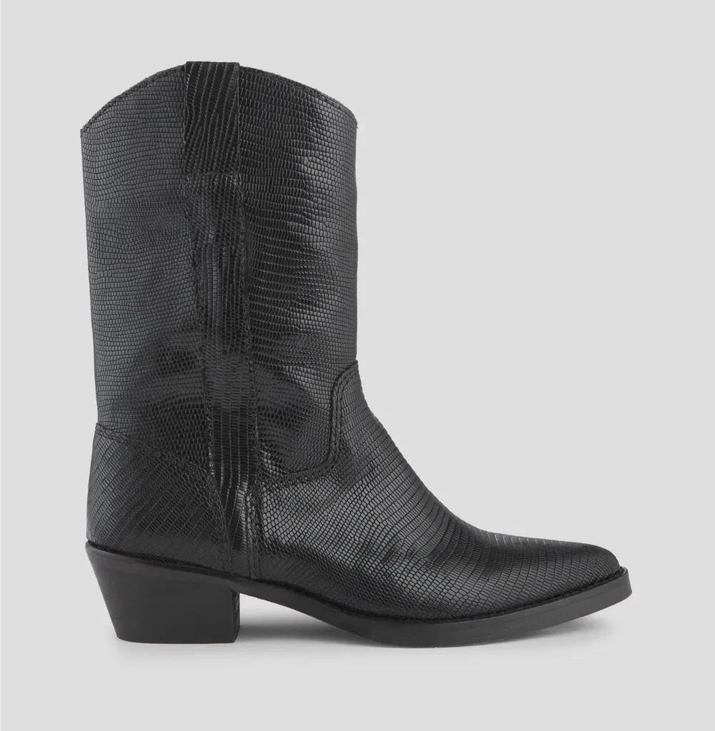 Ivylee Tracy Black Lizard Shoes_Ivy-Lee