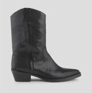 Ivylee Tracy Black Lizard Shoes_Ivy-Lee