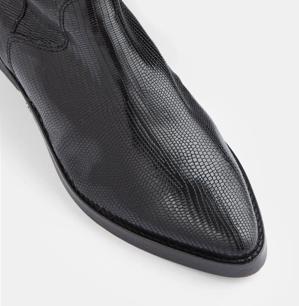 Ivylee Tracy Black Lizard Shoes_Ivy-Lee