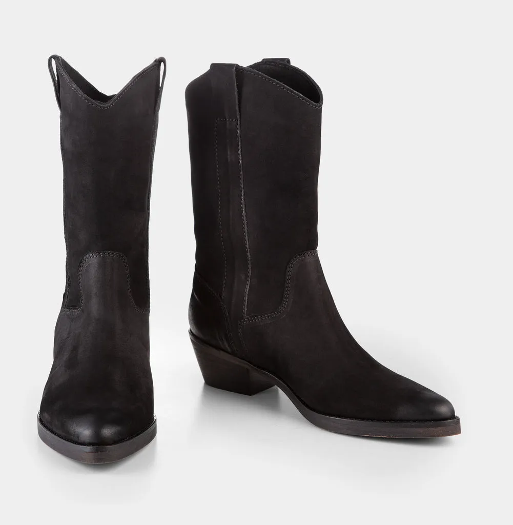 IvyLee Tracy Nubuck Oil Black Shoes_Ivy-Lee