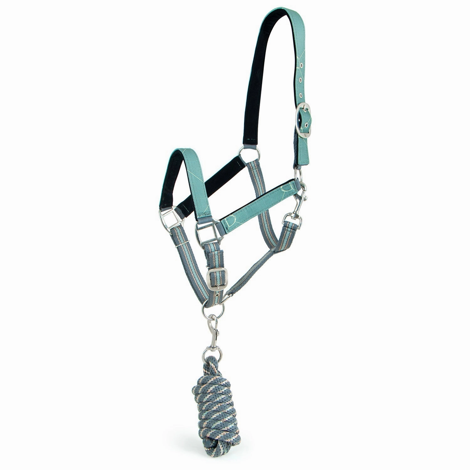 Jeffers Poplar Head Nylon Horse Halter & Lead Matching Set, Full Size