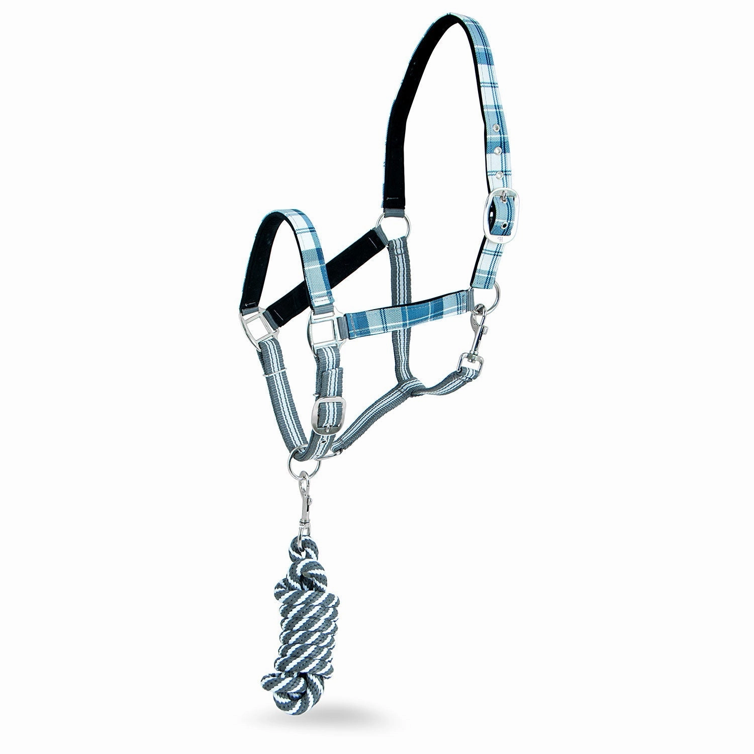 Jeffers Poplar Head Nylon Horse Halter & Lead Matching Set, Full Size