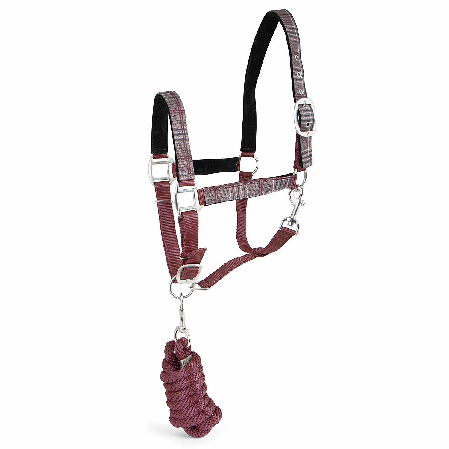 Jeffers Poplar Head Nylon Horse Halter & Lead Matching Set, Full Size