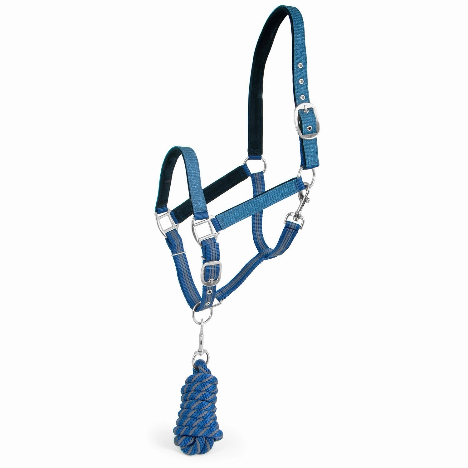 Jeffers Poplar Head Nylon Horse Halter & Lead Matching Set, Full Size