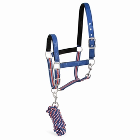 Jeffers Poplar Head Nylon Horse Halter & Lead Matching Set, Full Size bird pet,aviary product
