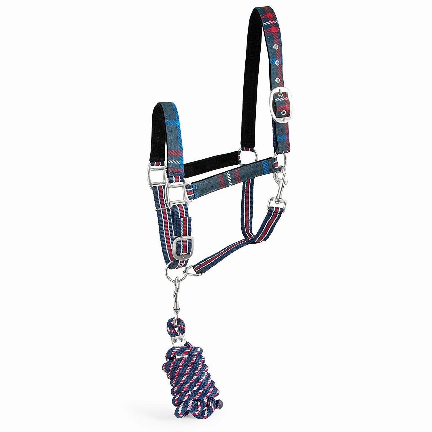 Jeffers Poplar Head Nylon Horse Halter & Lead Matching Set, Full Size
