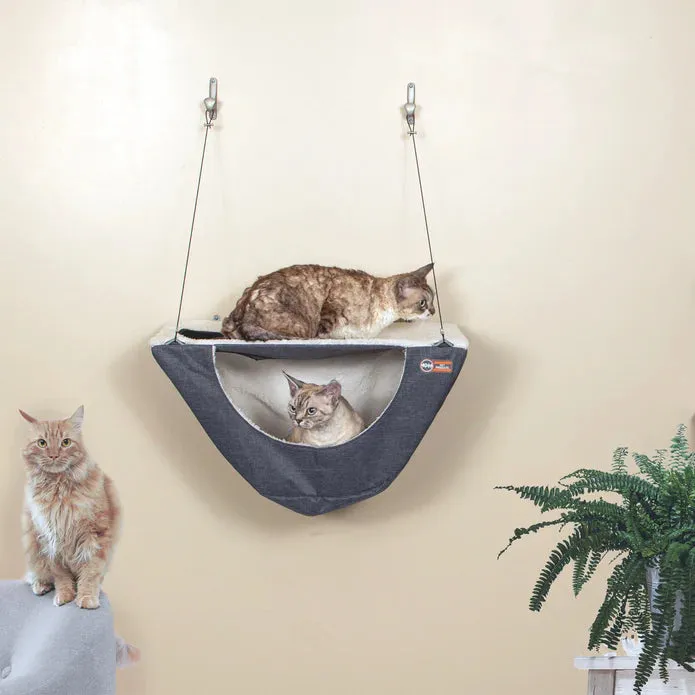K AND H | KH Wall Mount Hammock Single Gray 23x12 | Cat adult cat food, best cat food for adults