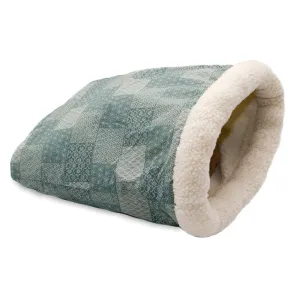 K&H Pet Products Kitty Crinkle Sack - Teal Patchwork cat bed, cat blanket