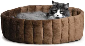 K&H Pet Products Kitty Kup Tan / Mocha Bed cat bed, cat blanket