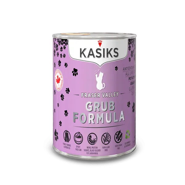 KASIKS Cat Grub Formula 12.2oz adult cat food, best cat food for adults