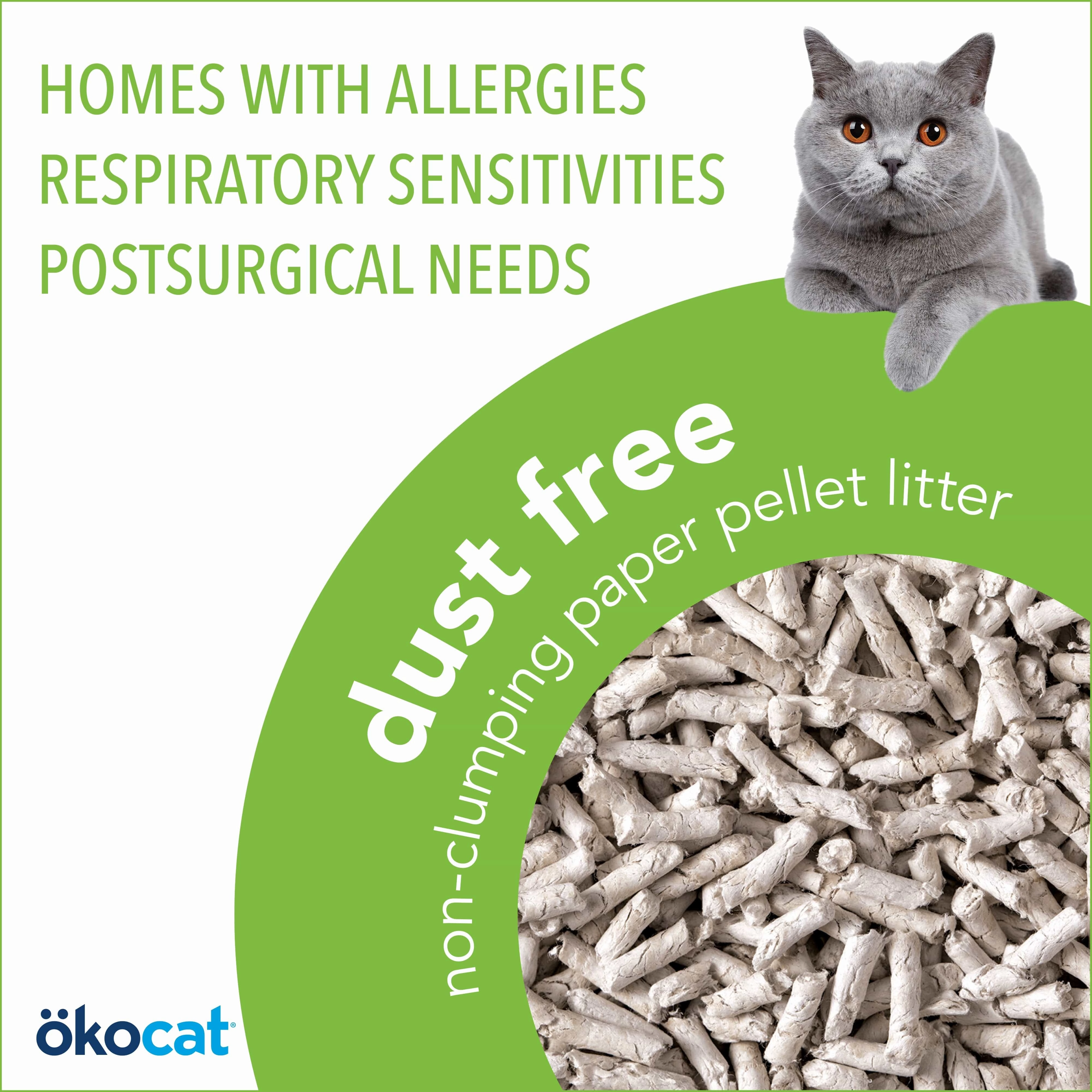 kocat Dust Free Non-Clumping Paper Pellet Cat Litter