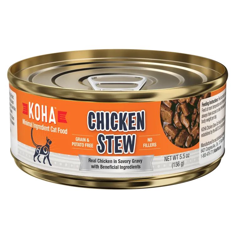 KOHA Grain & Potato Free Chicken Stew Canned Cat Food grain free cat food, no grain dry cat food