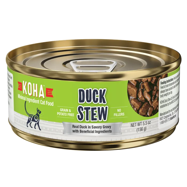 KOHA Grain & Potato Free Duck Stew Canned Cat Food wet cat food, canned cat food