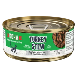 KOHA Grain & Potato Free Turkey Stew Canned Cat Food grain free cat food, no grain dry cat food