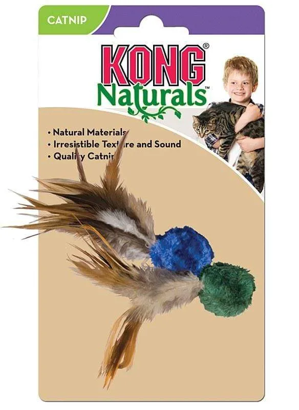 Kong Naturals Crinkle Ball W/Feathers for Cats cat essentials, basic cat supplies
