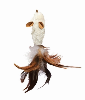 KONG CAT TOY CATNIP FEATHER MOUSE - OS cat toy set,cat teaser