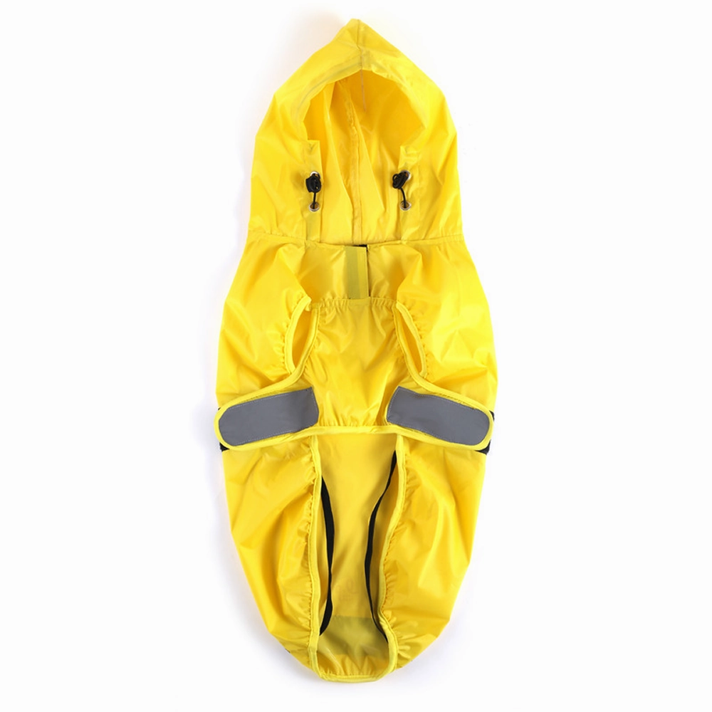 Lana Paws Adjustable & Reflective Raincoat for Dogs ( Solid Yellow)