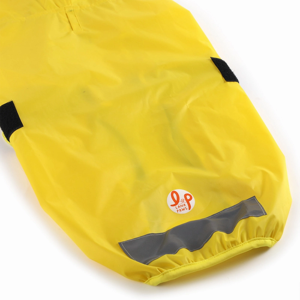 Lana Paws Adjustable & Reflective Raincoat for Dogs ( Solid Yellow)