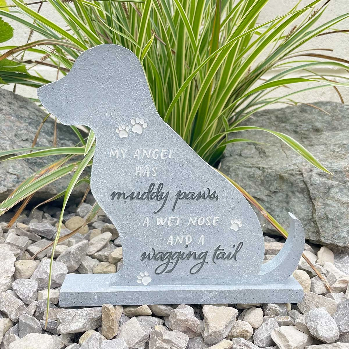 Large 20cm Dog Shaped Memorial Stone poultry halters,bird leash