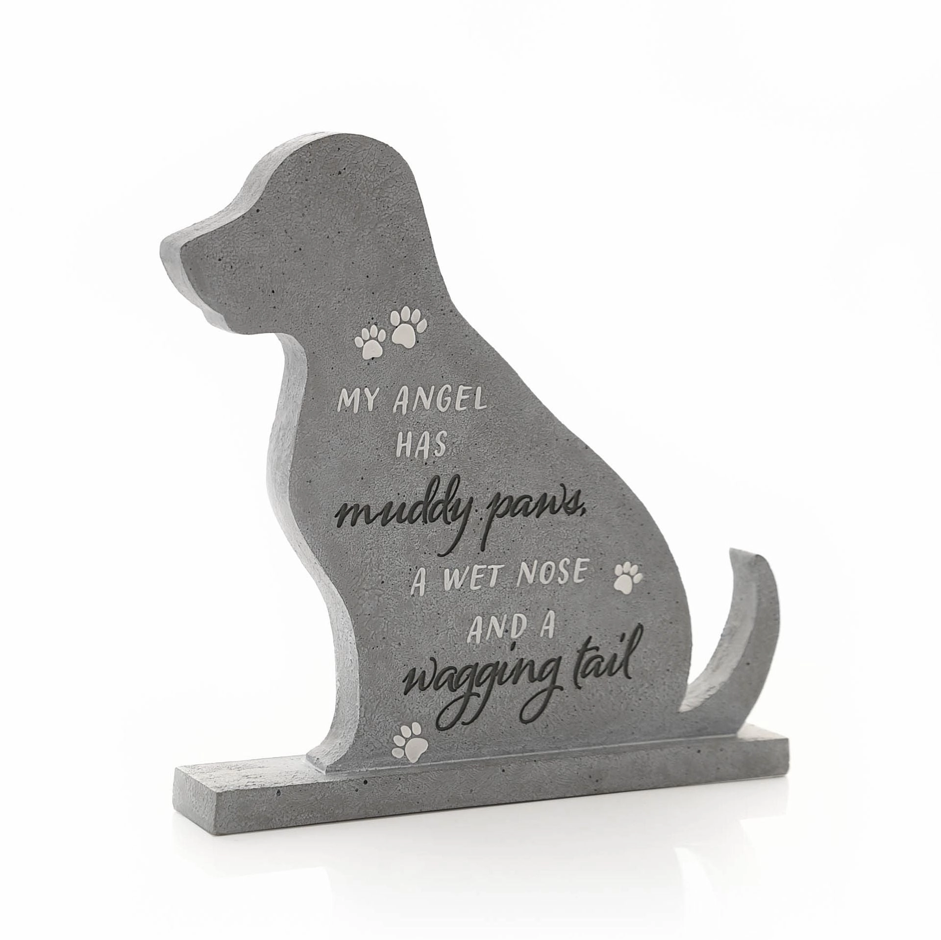 Large 20cm Dog Shaped Memorial Stone