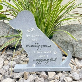 Large 20cm Dog Shaped Memorial Stone poultry halters,bird leash