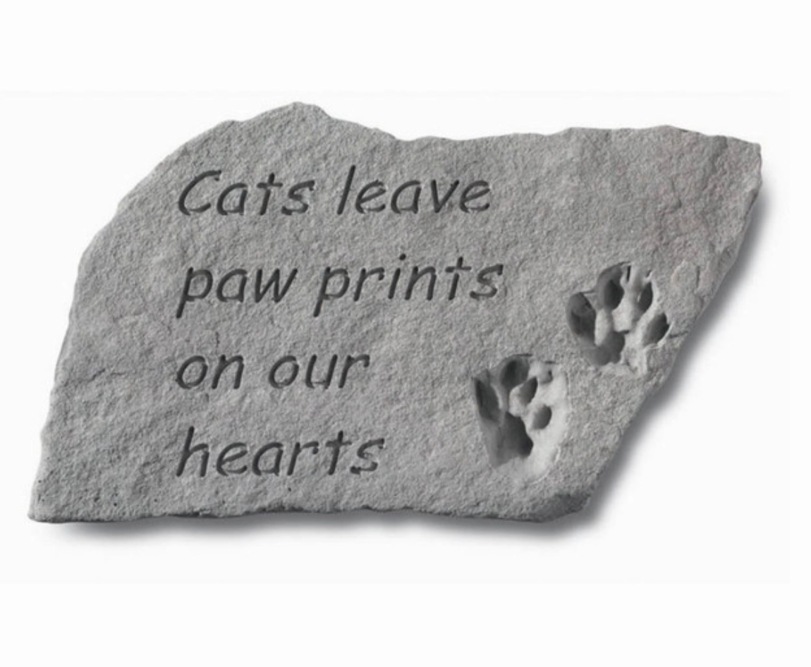 Large Outdoor Cat Memorial Stone