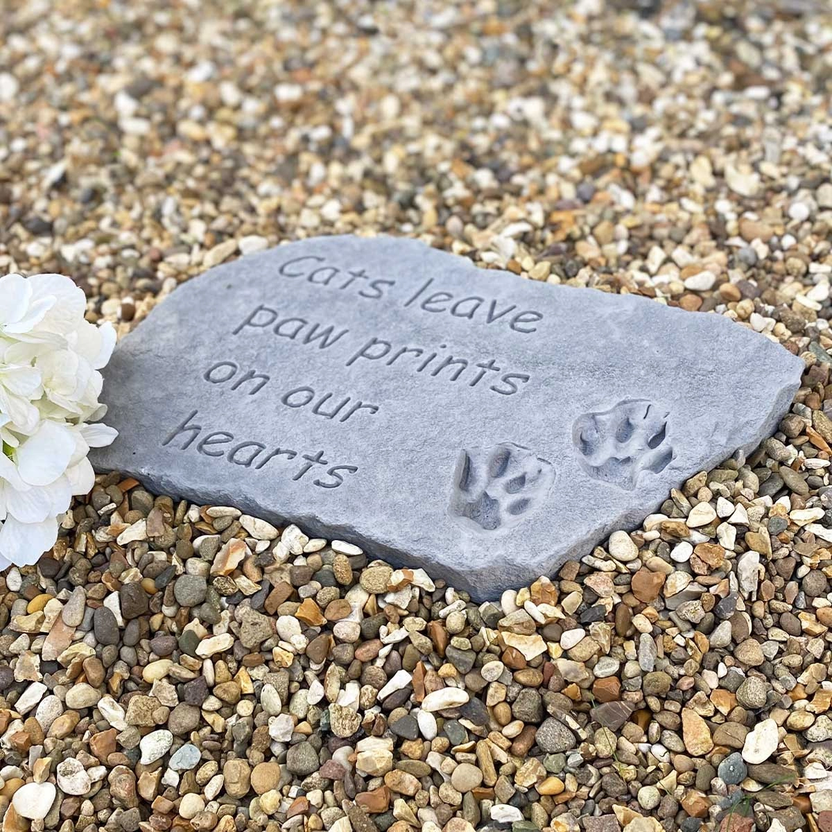 Large Outdoor Cat Memorial Stone