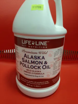 Life Line Premium Wild Alaska Salmon & Pollock Oil cat vitamins, cat immune support