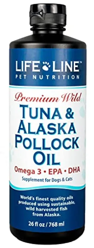 Life Line Premium Wild Tuna & Alaska Pollock Oil cat vitamins, cat immune support