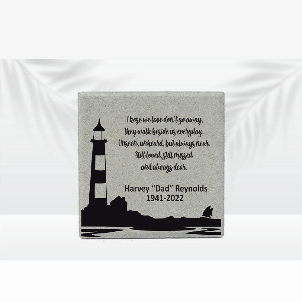 Lighthouse Memorial Stone - 12" x 12" show poultry,grooming poultry