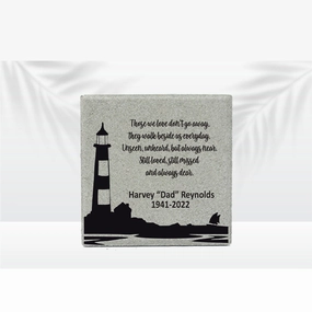 Lighthouse Memorial Stone - 12" x 12" show poultry,grooming poultry