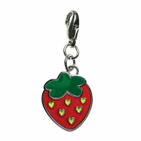 Love For Strawberry Enamel Dog Collar Charm dog collar charm,pet tag