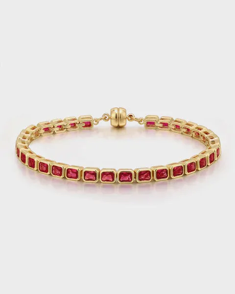 Luv AJ Bezel Emerald Ballier Bracelet Ruby Red Shoes_Luv-Aj-Jewellery