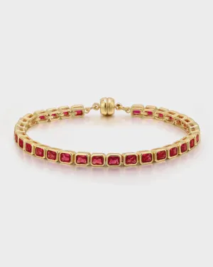 Luv AJ Bezel Emerald Ballier Bracelet Ruby Red Shoes_Luv-Aj-Jewellery