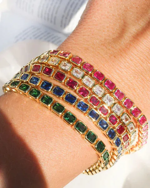 Luv AJ Bezel Emerald Ballier Bracelet Ruby Red Shoes_Luv-Aj-Jewellery