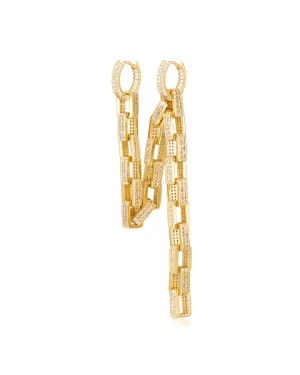 Luv AJ Jagger Chain Double Hoops - Gold Shoes_Luv-Aj-Jewellery