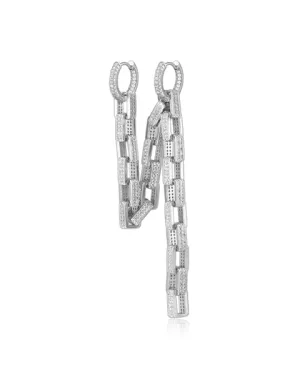 Luv AJ Jagger Chain Double Hoops - Silver Shoes_Luv-Aj-Jewellery