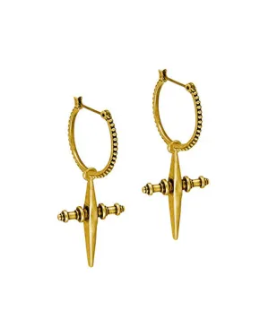 Luv AJ - Large Cross Hoops Gold Shoes_Luv-Aj-Jewellery