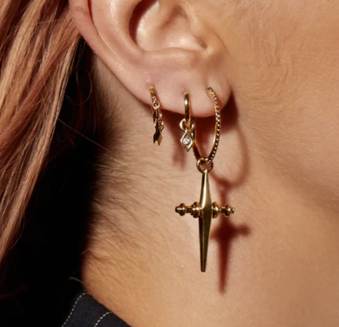 Luv AJ - Large Cross Hoops Gold Shoes_Luv-Aj-Jewellery