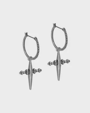 Luv AJ - Large Cross Hoops Silver Shoes_Luv-Aj-Jewellery