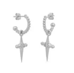 Luv AJ - Mini Cross Hoops Silver Shoes_Luv-Aj-Jewellery