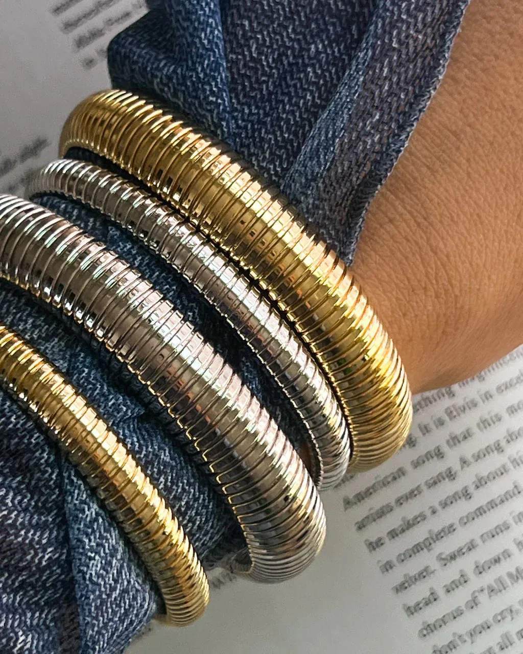 Luv AJ Mini Flex Snake Chain Bracelet Silver Shoes_Luv-Aj-Jewellery