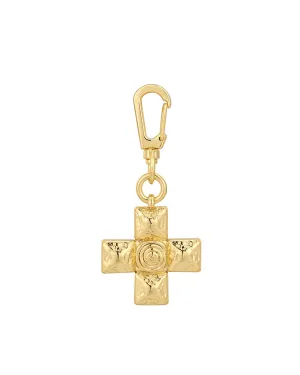 Luv AJ Molten Cross Key Chain Gold Shoes_Luv-Aj-Jewellery