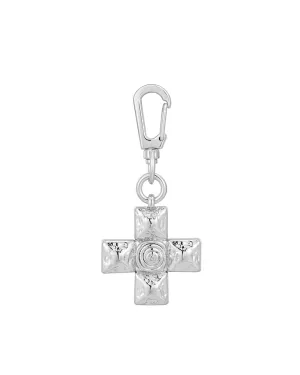 Luv AJ Molten Cross Key Chain Silver Shoes_Luv-Aj-Jewellery