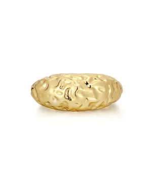 Luv AJ Molten Signet Ring Gold Shoes_Luv-Aj-Jewellery