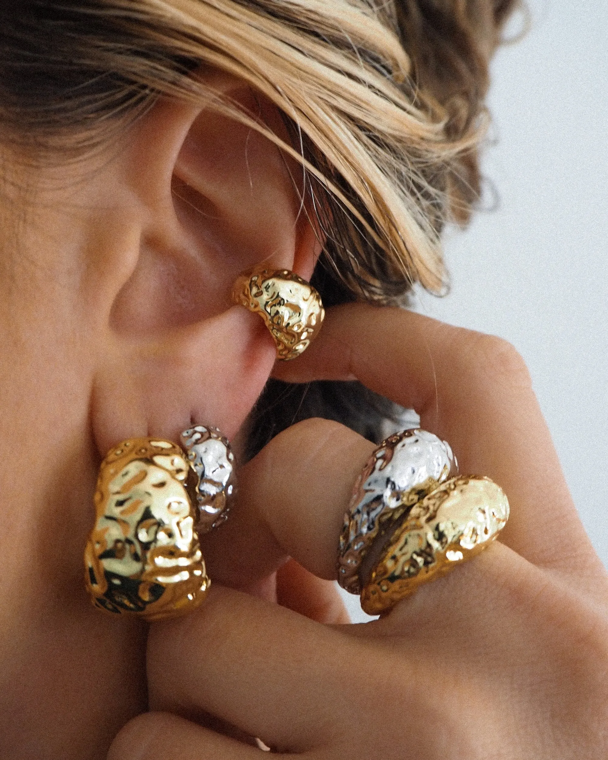 Luv AJ Molten Signet Ring Gold Shoes_Luv-Aj-Jewellery