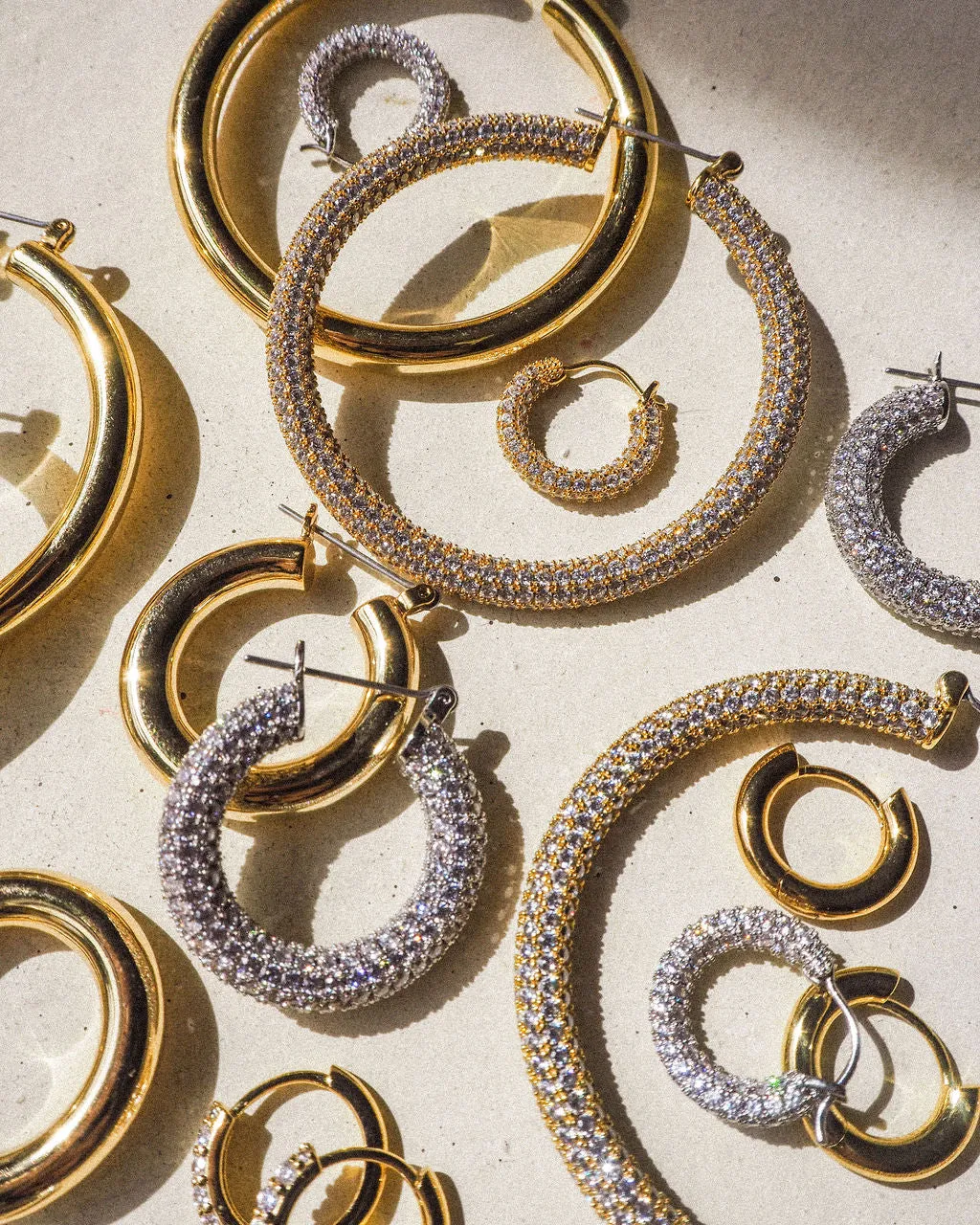 Luv Aj Pave Baby Amalfi Hoops Silver Shoes_Luv-Aj-Jewellery